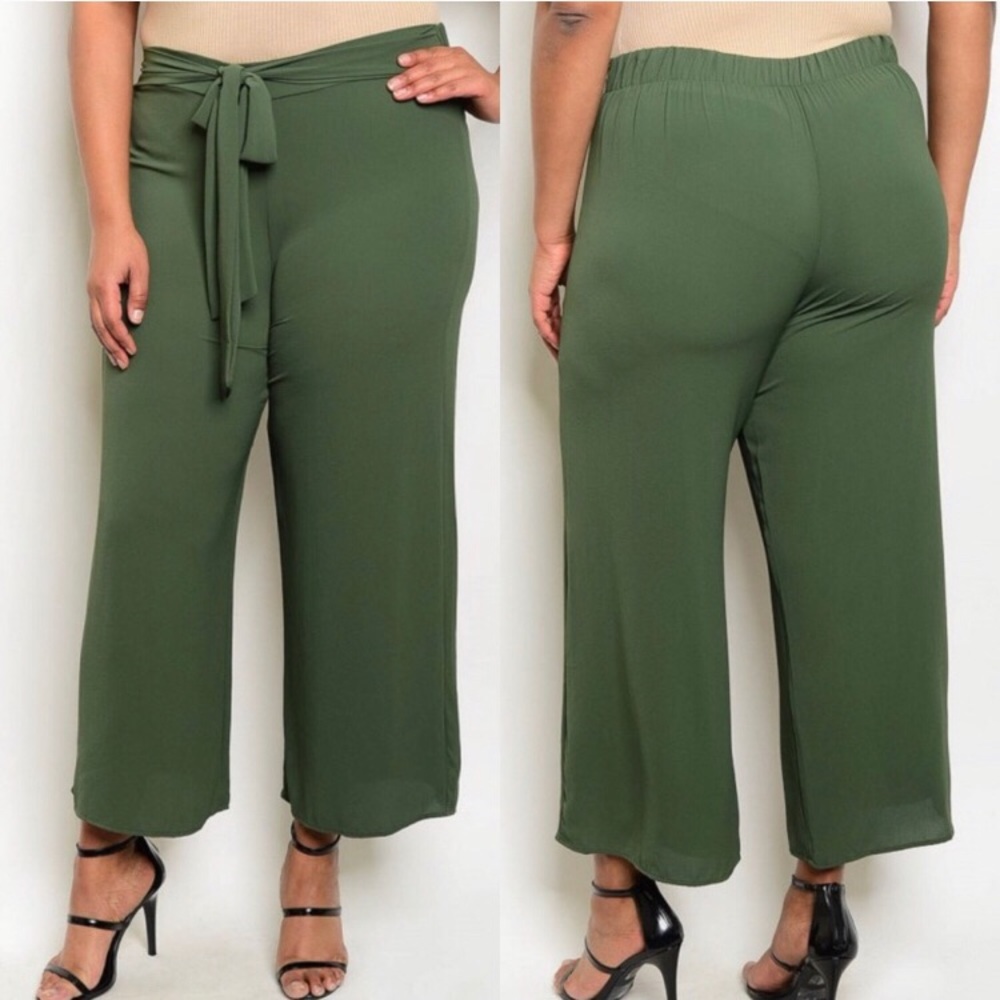 Green Plus Size Pants